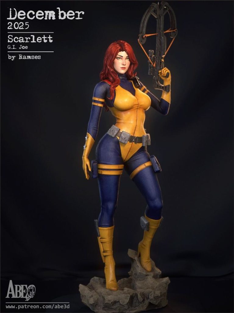 Abe3D-Scarlett 3D打印模型|Abe3D – Scarlett – 3D Print Model STL