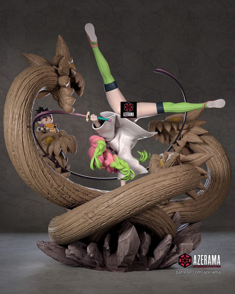 Azerama 演绎《鬼灭之刃》米花寺蜜柑 3D打印模型|Azerama – Demon Slayer – Mitsuri Kanroji NSFW – 3D Print Model