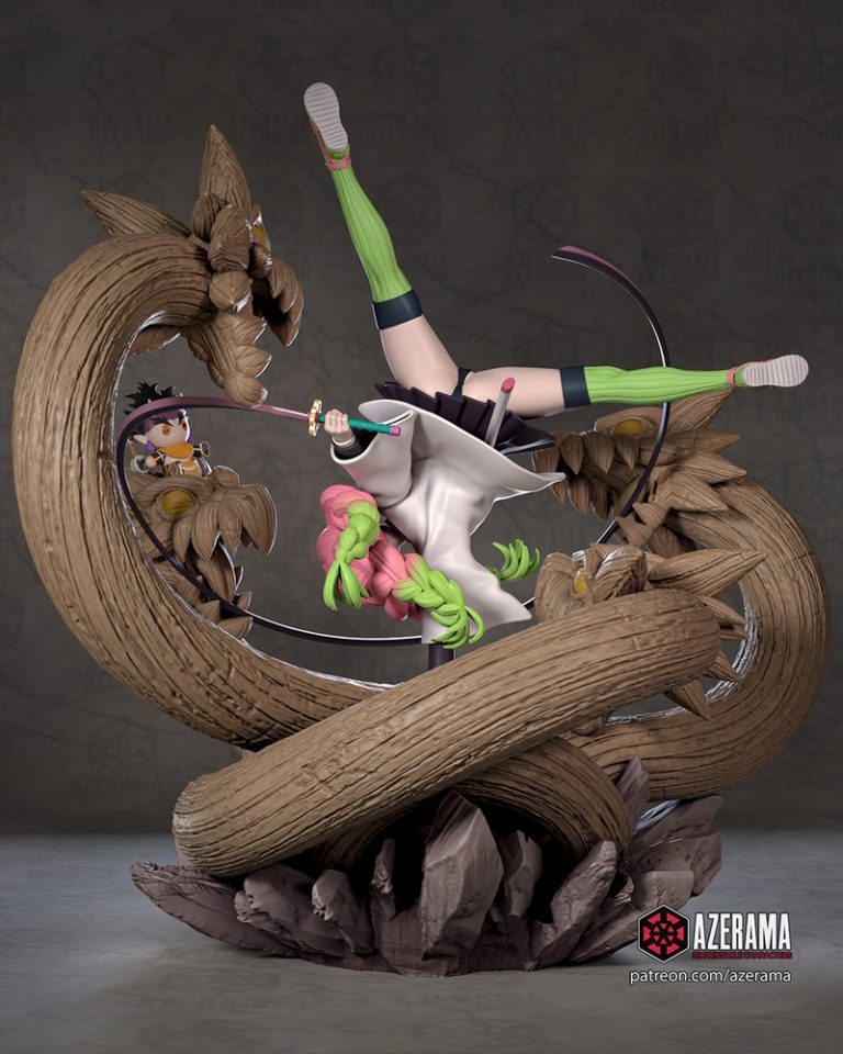 Azerama 3D打印模型：咒术回战 芒红姬|Azerama – Demon Slayer – Mitsuri Kanroji – 3D Print Model