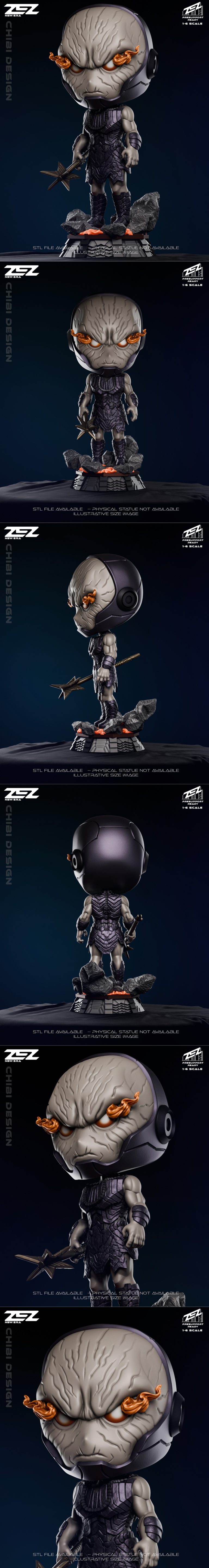 ZEZ工作室暗黑赛德萌系3D打印模型|ZEZ Studios – Darkseid Chibi – 3D Print Model STL