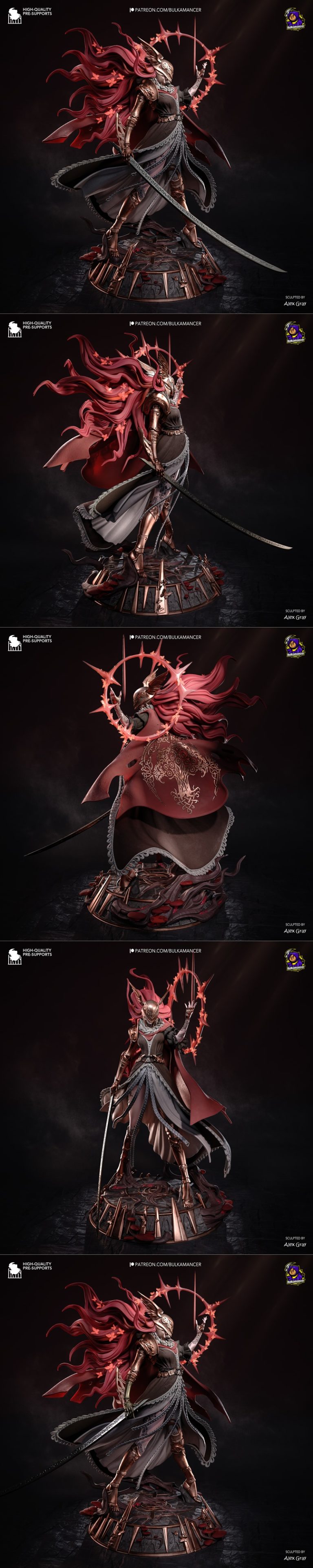 Bulkamancer打造的《梅琳娜》3D打印模型|Bulkamancer Sculpts – Malenia – 3D Print Model STL