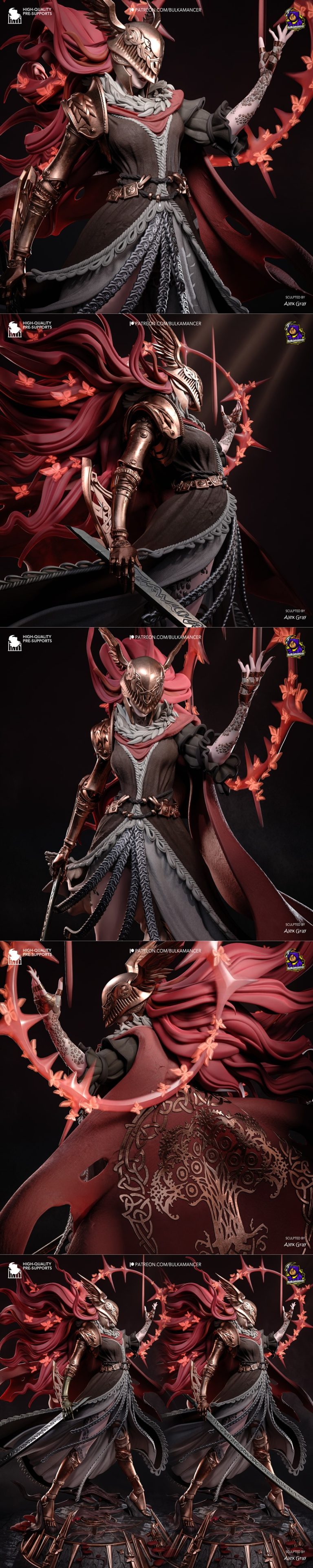 Bulkamancer打造的《梅琳娜》3D打印模型|Bulkamancer Sculpts – Malenia – 3D Print Model STL