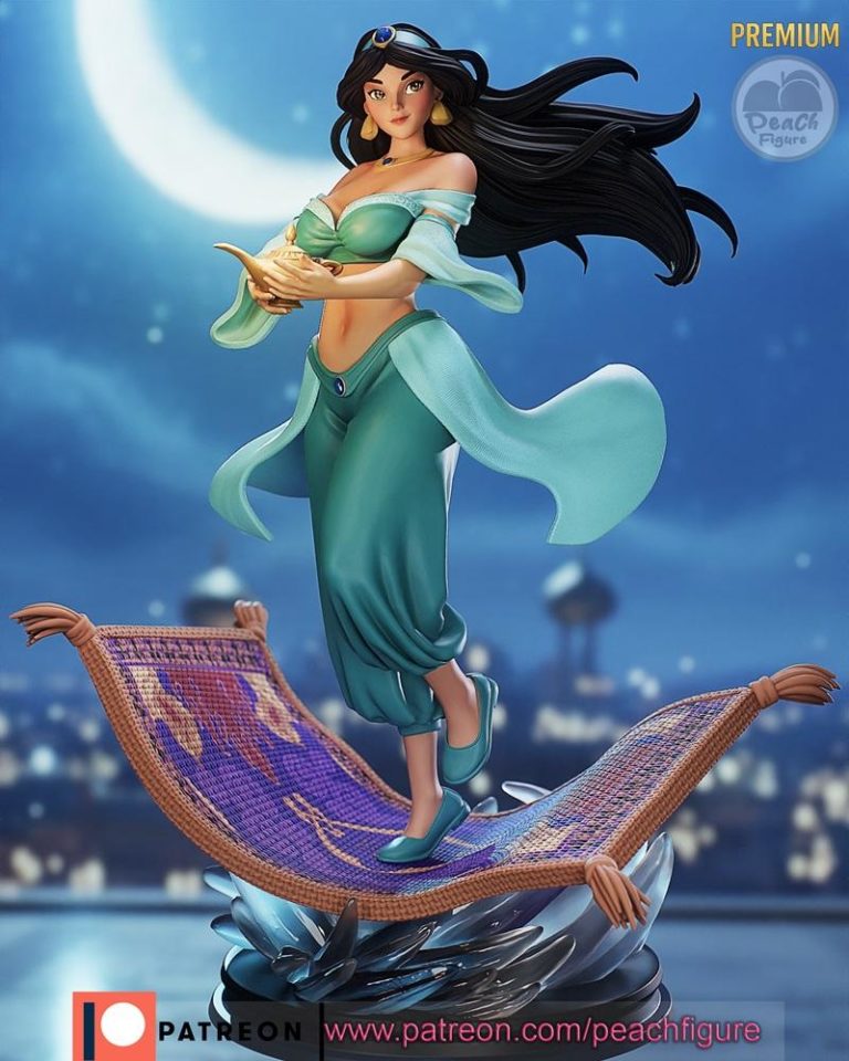 茉莉之形——3D打印模型|Peach Figure – Jasmine – 3D Print Model STL