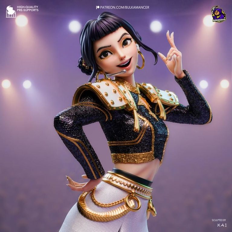 3D打印模型：KPOP恶魔猎人ZOEO造型|Bulkamancer Sculpts – Zoey – Kpop Demon Hunters – 3D Print Model STL