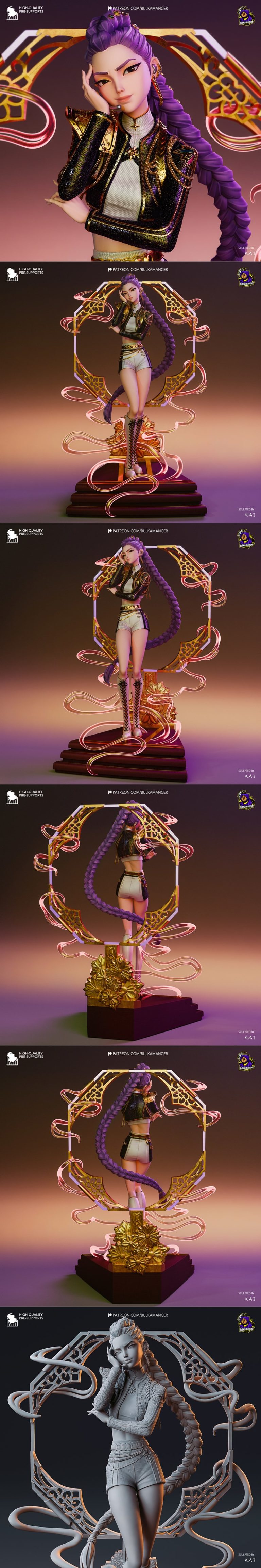 Bulkamancer雕刻作品：Rumi 3D打印模型|Bulkamancer Sculpts – Rumi – 3D Print Model STL