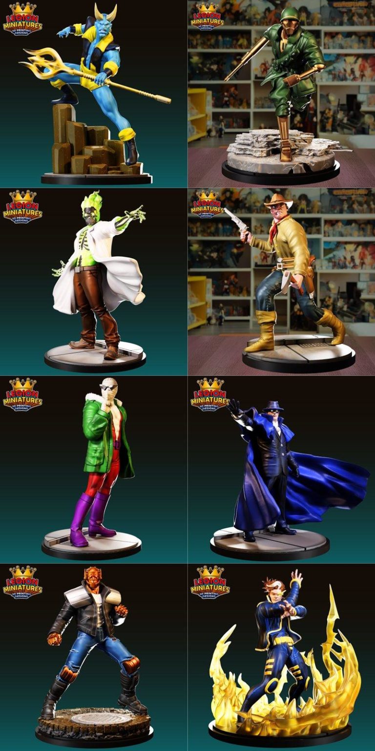 legion迷你模型包8m 3d打印stl 动漫游戏角色模型|Legion Miniatures – Pack 8M – 3D Print Model STL