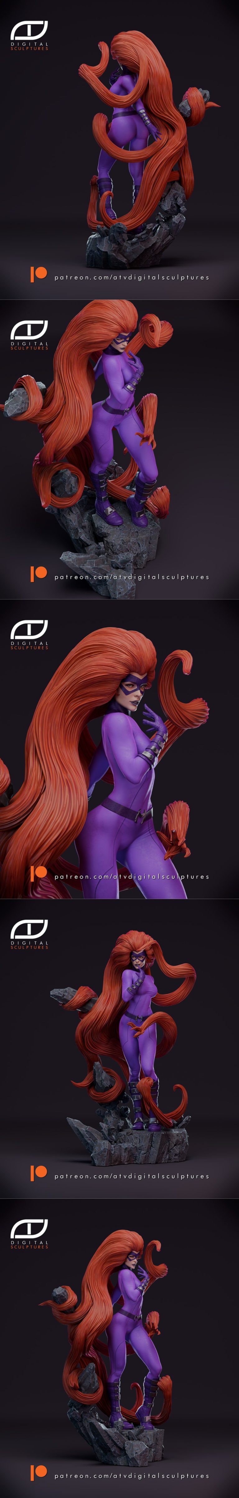 ATV数码雕塑 黑袍侠与美杜莎 3D打印模型|ATV Digital Sculptures – Black Bolt and Medusa – 3D Print Model STL