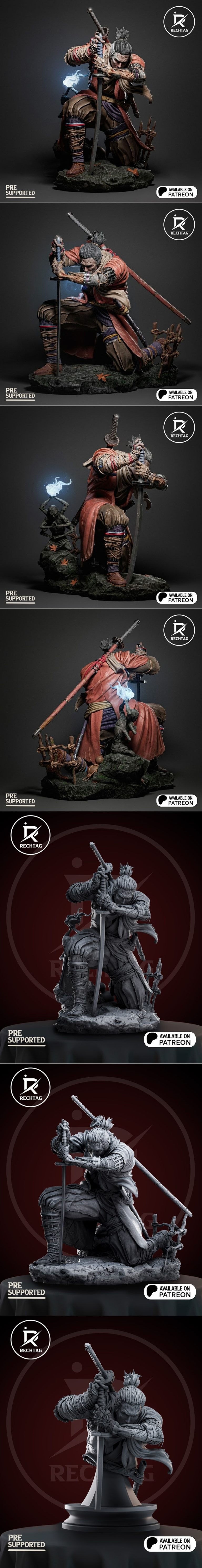 黑暗之魂：影之双死 3D打印模型|Sekiro – Shadows Die Twice – 3D Print Model STL