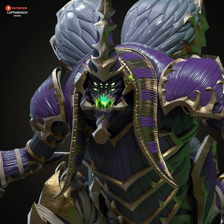 卢浮人工作室 - 安布鲁拉 - 3D打印模型|Luftmensch Studio – Anub’arak – 3D Print Model