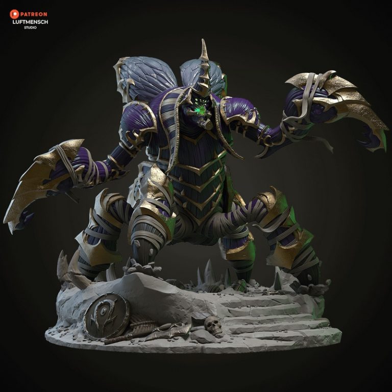 卢浮人工作室 - 安布鲁拉 - 3D打印模型|Luftmensch Studio – Anub’arak – 3D Print Model