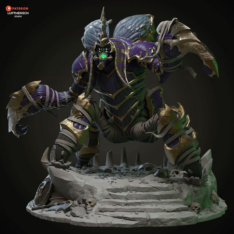 卢浮人工作室 - 安布鲁拉 - 3D打印模型|Luftmensch Studio – Anub’arak – 3D Print Model
