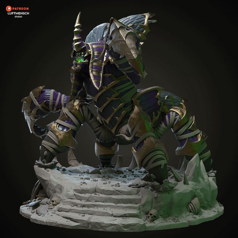 卢浮人工作室 - 安布鲁拉 - 3D打印模型|Luftmensch Studio – Anub’arak – 3D Print Model
