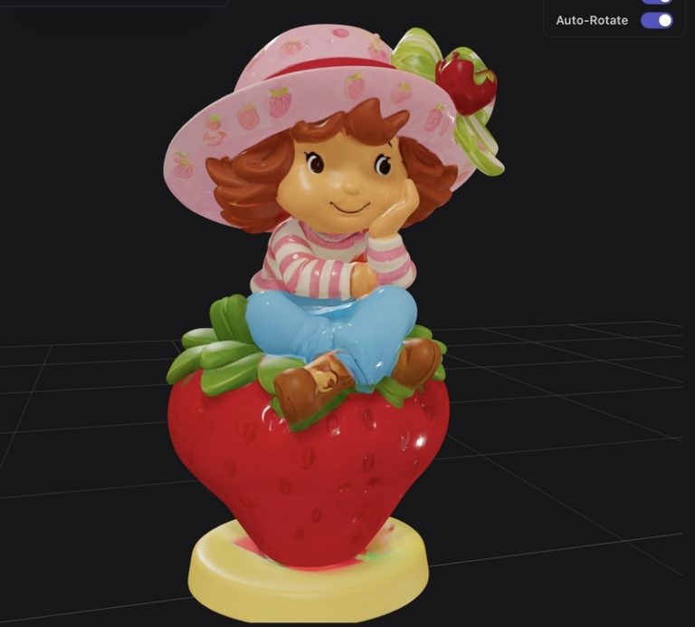 草莓短cake 3D打印模型|Strawberry Shortcake – 3D Print Model