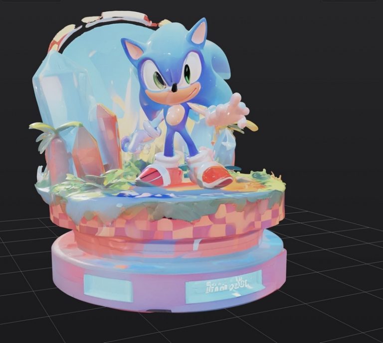 赛博朋克3000：Sonic the Hedgehog 3D打印模型|Sonic the Hedgehog – 3D Print Model
