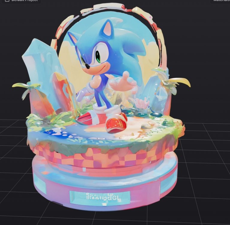 赛博朋克3000：Sonic the Hedgehog 3D打印模型|Sonic the Hedgehog – 3D Print Model