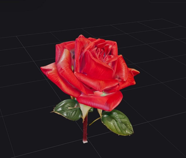 玫瑰花 3D打印模型|Rose Flower – 3D Print Model