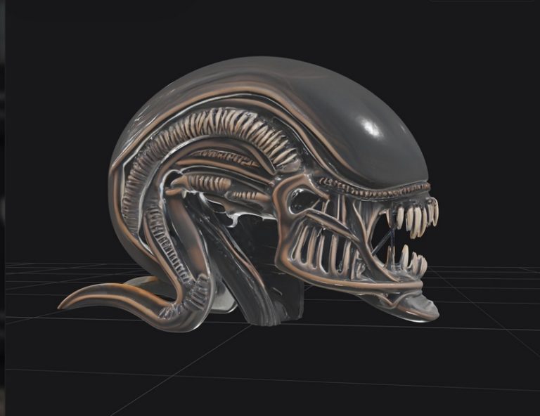 异形头颅 3D打印模型|Xenomorph Head – 3D Print Model