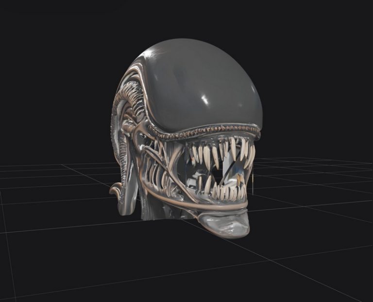 异形头颅 3D打印模型|Xenomorph Head – 3D Print Model