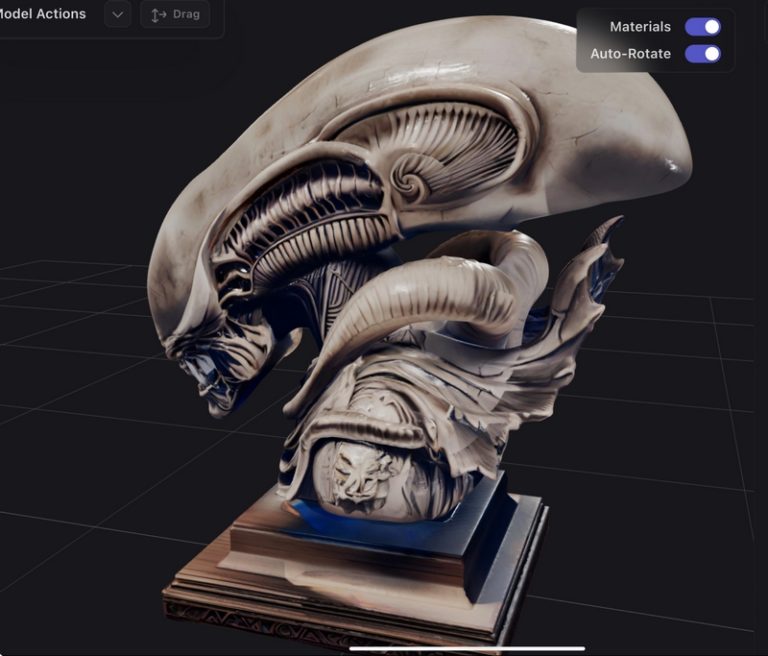 异形雕塑 3D打印模型|Xenomorph Bust – 3D Print Model