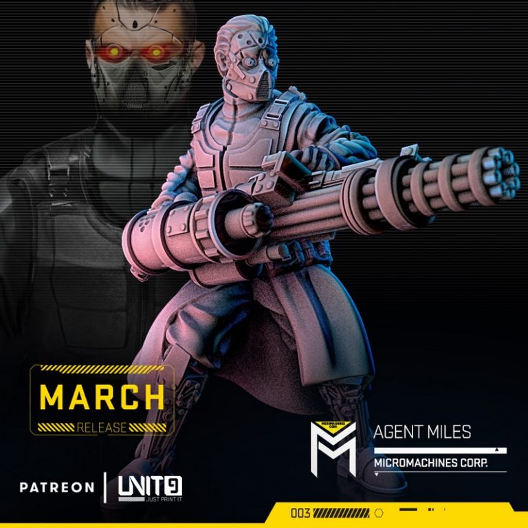 微机电公司代理与赛博朋克——3D打印模型|Unit9 – Micromachines Corp Agents and Cyberpunks – 3D Print Model