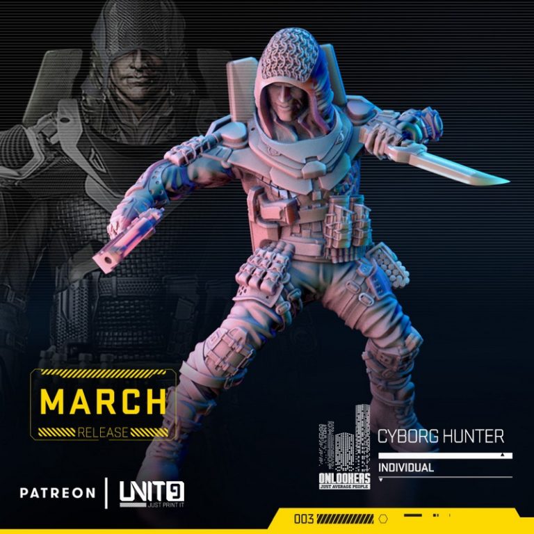 微机电公司代理与赛博朋克——3D打印模型|Unit9 – Micromachines Corp Agents and Cyberpunks – 3D Print Model