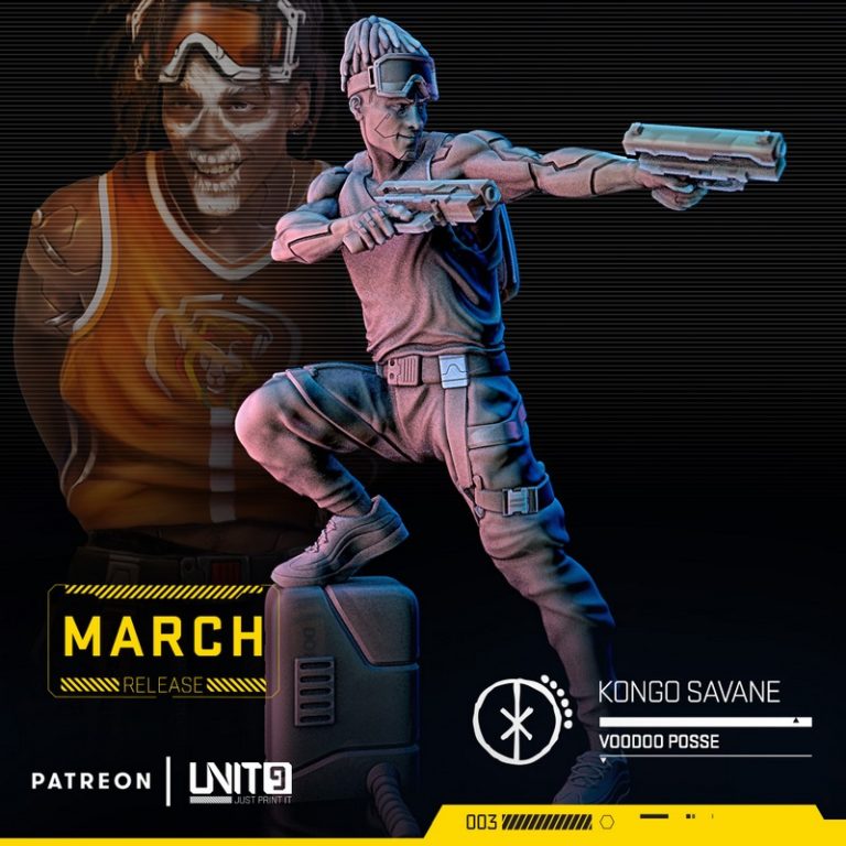 微机电公司代理与赛博朋克——3D打印模型|Unit9 – Micromachines Corp Agents and Cyberpunks – 3D Print Model