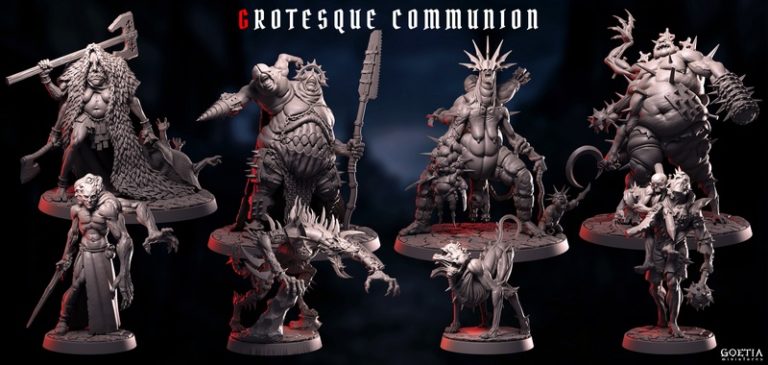 Goetia迷你模型十月2025款：诡异共融3D打印角色模型|Goetia Miniatures – October 2025 – Grotesque Communion – 3D Print Model