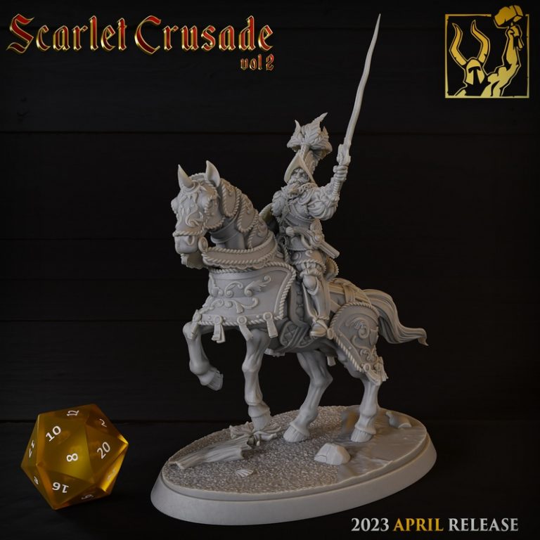钛forge迷你模型-血色远征2-3D打印角色模型|Titan Forge Miniatures – April 2023 – Scarlet Crusade Vol 2 – 3D Print Model