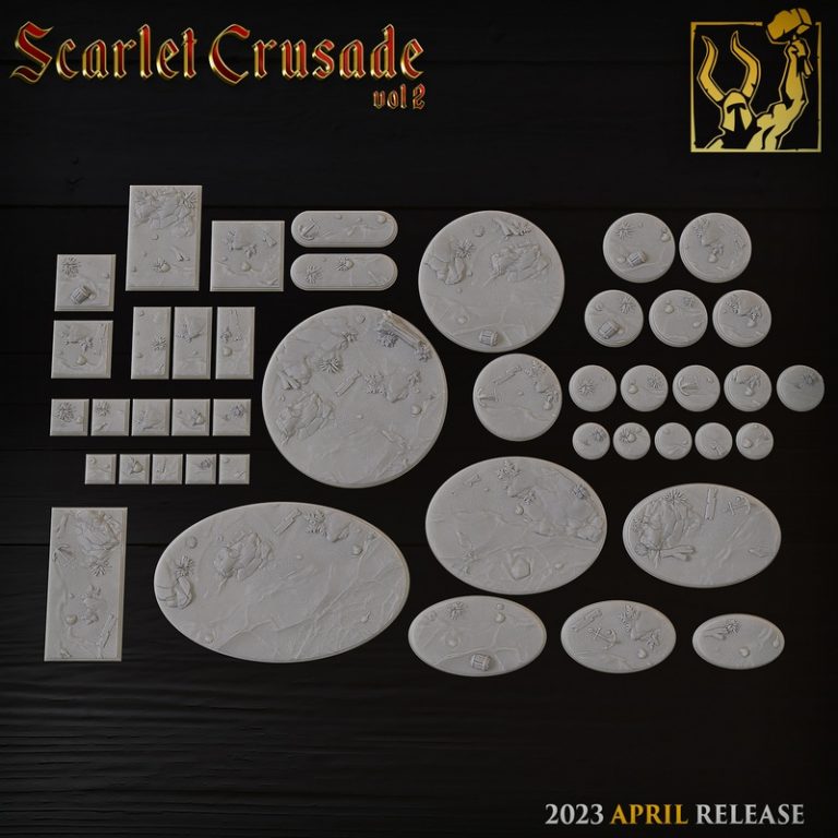 钛forge迷你模型-血色远征2-3D打印角色模型|Titan Forge Miniatures – April 2023 – Scarlet Crusade Vol 2 – 3D Print Model
