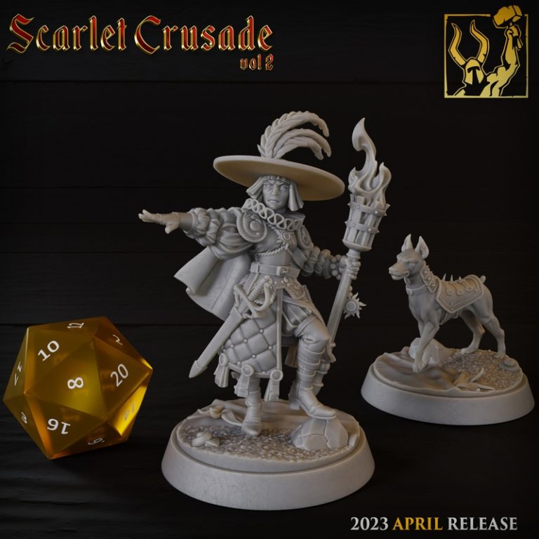 钛forge迷你模型-血色远征2-3D打印角色模型|Titan Forge Miniatures – April 2023 – Scarlet Crusade Vol 2 – 3D Print Model