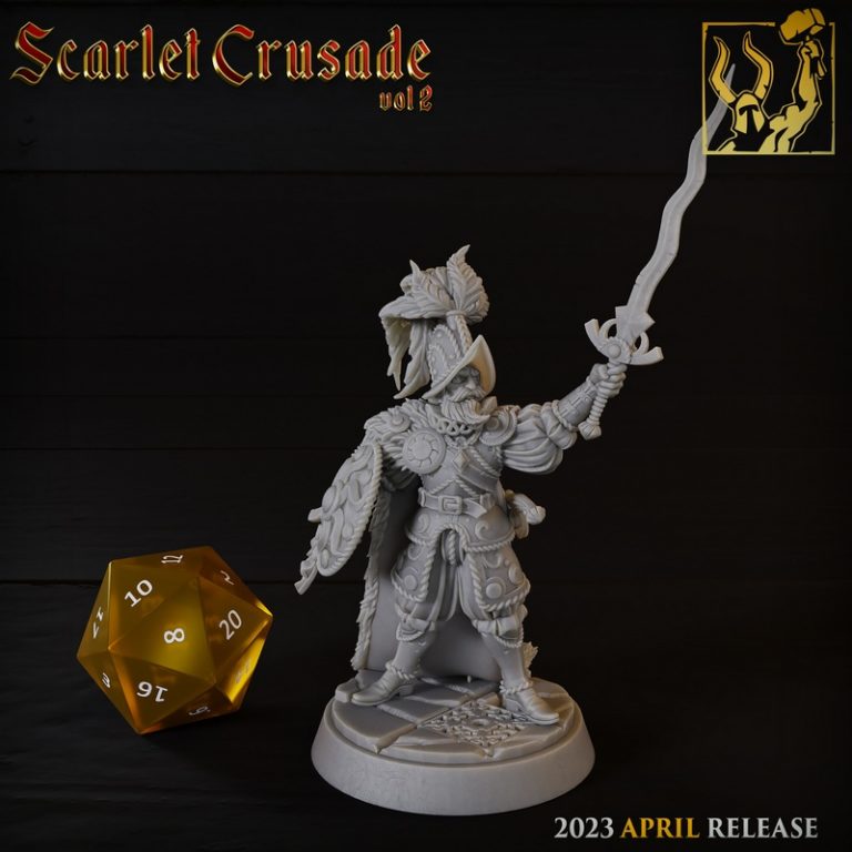 钛forge迷你模型-血色远征2-3D打印角色模型|Titan Forge Miniatures – April 2023 – Scarlet Crusade Vol 2 – 3D Print Model