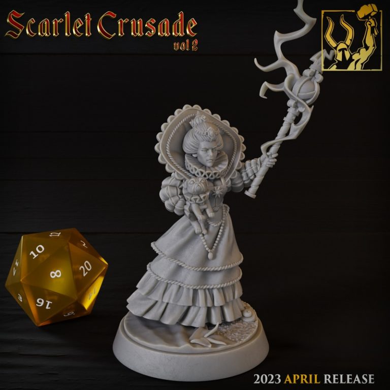 钛forge迷你模型-血色远征2-3D打印角色模型|Titan Forge Miniatures – April 2023 – Scarlet Crusade Vol 2 – 3D Print Model