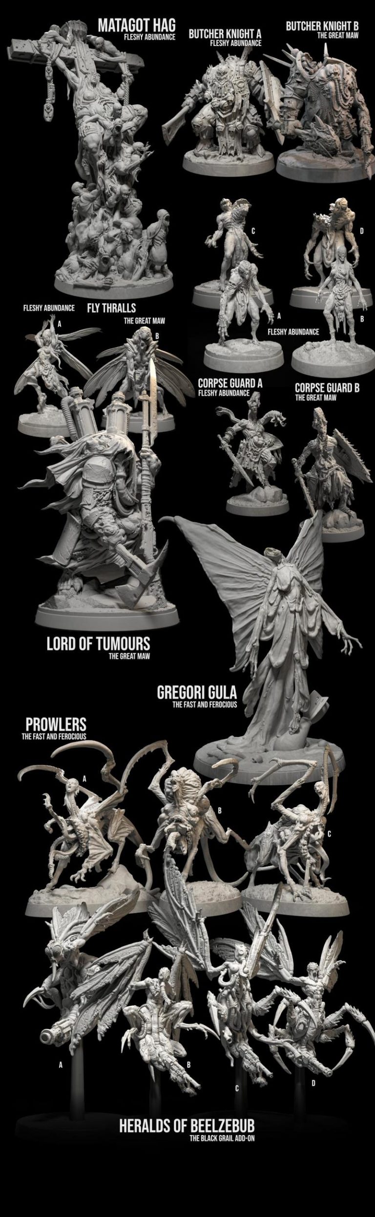 深渊征途：饥饿之役 3D打印模型|Creature Caster – Trench Crusade – The Great Hunger – 3D Print Model