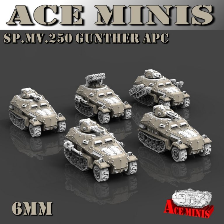 Ace Minis SP.MV.250 Gunther APC 6mm 3D打印模型|Ace Minis – SP.MV.250 Gunther APC – 6MM – 3D Print Model