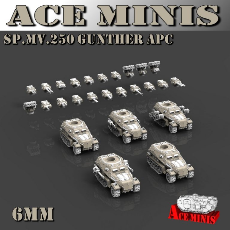 Ace Minis SP.MV.250 Gunther APC 6mm 3D打印模型|Ace Minis – SP.MV.250 Gunther APC – 6MM – 3D Print Model