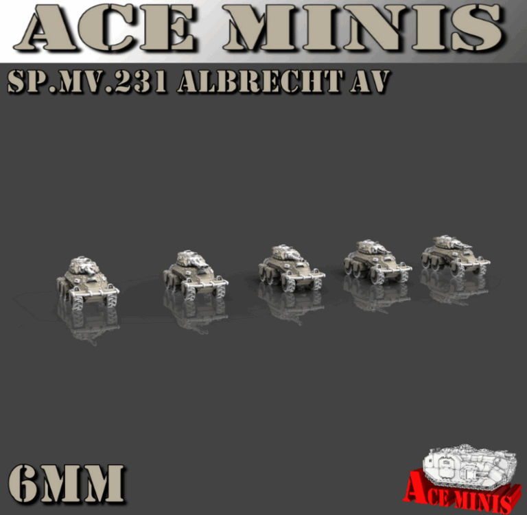 Ace Minis SP.MV.231 阿尔布雷特AV 6MM 3D打印模型|Ace Minis – SP.MV.231 Albrecht AV – 6MM – 3D Print Model