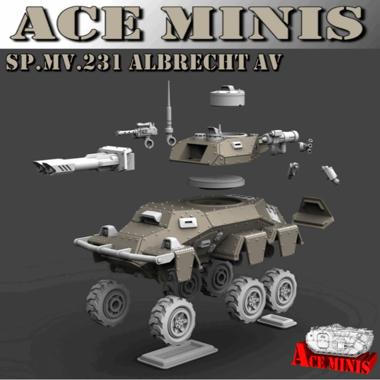 Ace Minis - SP.MV.231 阿尔布雷希特AV 3D打印模型|Ace Minis – SP.MV.231 Albrecht AV – 3D Print Model