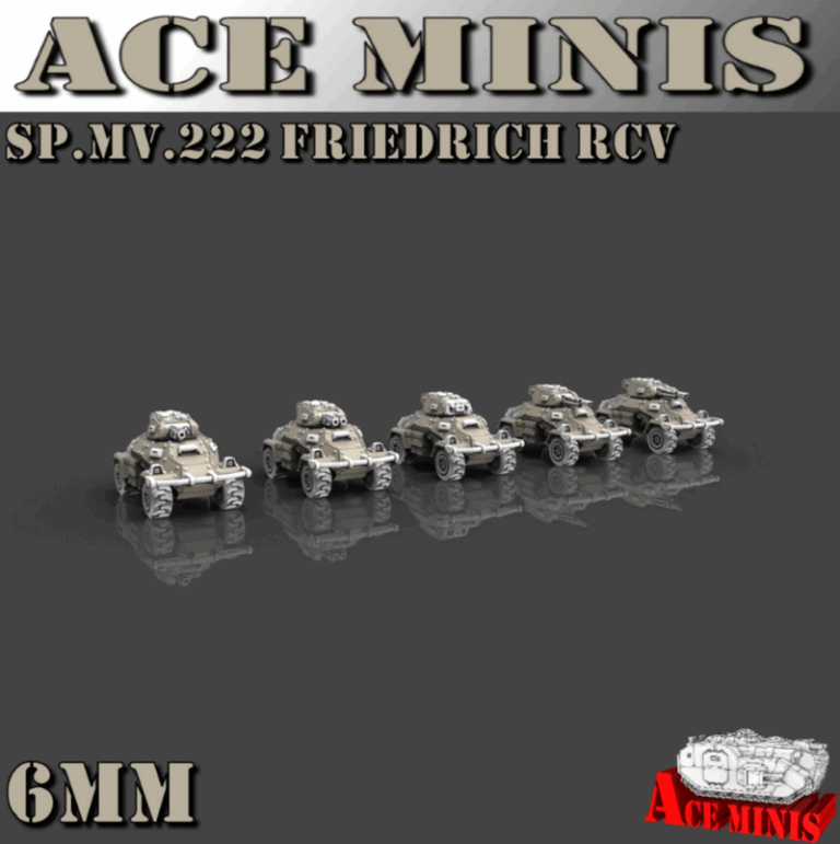 Ace Minis - SP.MV.222弗里德里希RCV 6mm 3D打印模型|Ace Minis – SP.MV.222 Friedrich RCV – 6MM – 3D Print Model