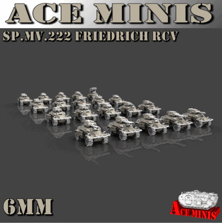 Ace Minis - SP.MV.222弗里德里希RCV 6mm 3D打印模型|Ace Minis – SP.MV.222 Friedrich RCV – 6MM – 3D Print Model