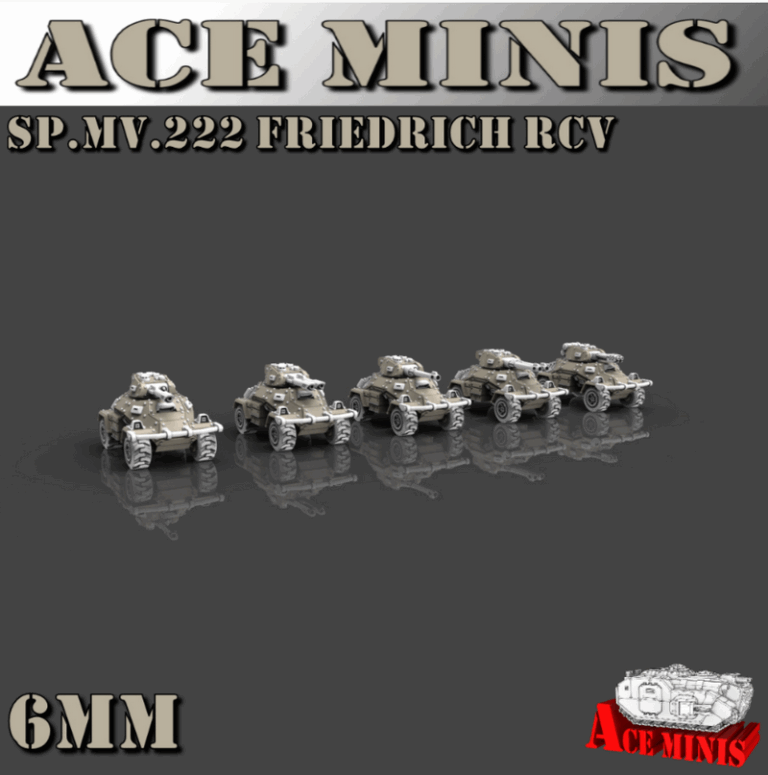 Ace Minis - SP.MV.222弗里德里希RCV 6mm 3D打印模型|Ace Minis – SP.MV.222 Friedrich RCV – 6MM – 3D Print Model