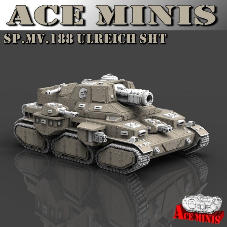 Ace Minis - SP.MV.188 Ulreich SHT 3D打印战车模型|Ace Minis – SP.MV.188 Ulreich SHT – Troop Deck Expansion – 3D Print Model