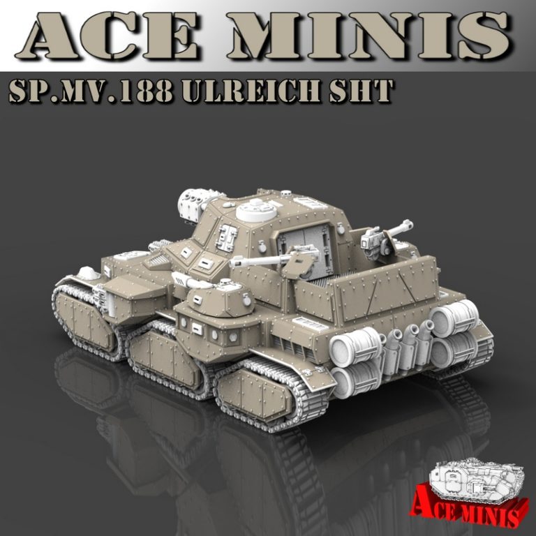 Ace Minis - SP.MV.188 Ulreich SHT 3D打印战车模型|Ace Minis – SP.MV.188 Ulreich SHT – Troop Deck Expansion – 3D Print Model
