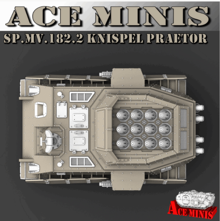 Ace Minis - SP.MV.182.2 帕特罗攻击炮 3D打印模型|Ace Minis – SP.MV.182.2 Praetor Assault Launcher Expansion – 3D Print Model