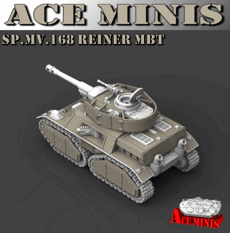 Ace Minis – SP.MV.168 再现MBT战车 3D打印模型|Ace Minis – SP.MV.168 Reiner MBT – 3D Print Model