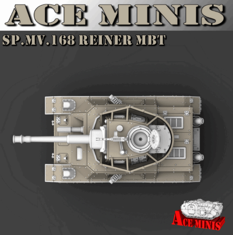 Ace Minis – SP.MV.168 再现MBT战车 3D打印模型|Ace Minis – SP.MV.168 Reiner MBT – 3D Print Model