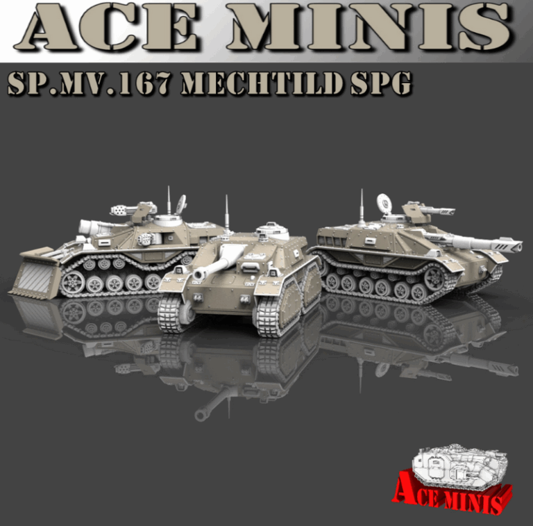 Ace Minis 3D打印模型：SP.MV.167 Mechtild SPG|Ace Minis – SP.MV.167 Mechtild SPG – 3D Print Model