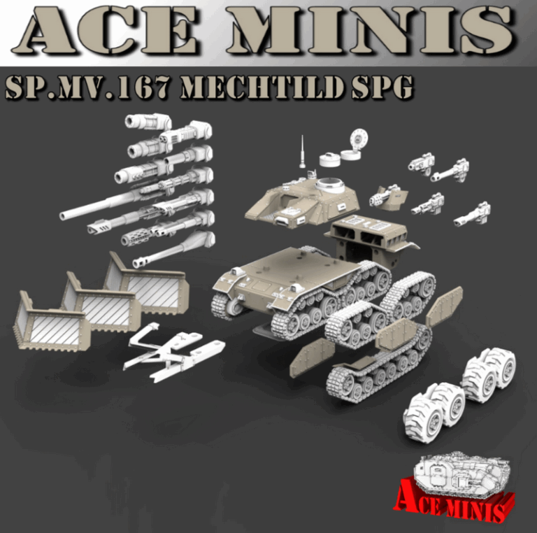 Ace Minis 3D打印模型：SP.MV.167 Mechtild SPG|Ace Minis – SP.MV.167 Mechtild SPG – 3D Print Model