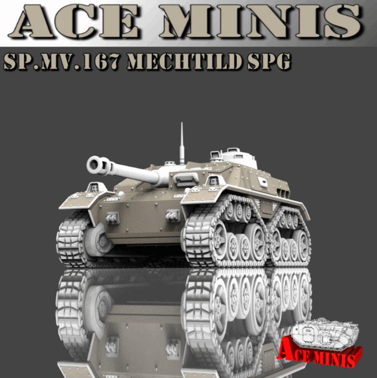 Ace Minis 3D打印模型：SP.MV.167 Mechtild SPG|Ace Minis – SP.MV.167 Mechtild SPG – 3D Print Model