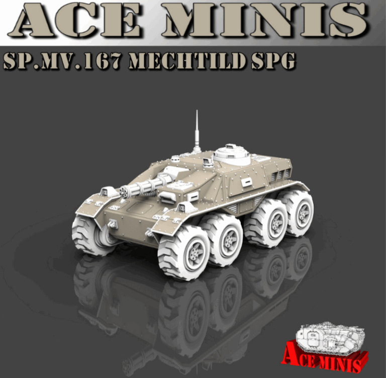 Ace Minis 3D打印模型：SP.MV.167 Mechtild SPG|Ace Minis – SP.MV.167 Mechtild SPG – 3D Print Model