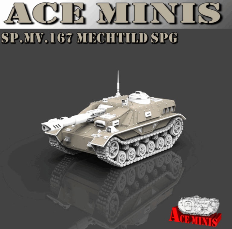 Ace Minis 3D打印模型：SP.MV.167 Mechtild SPG|Ace Minis – SP.MV.167 Mechtild SPG – 3D Print Model